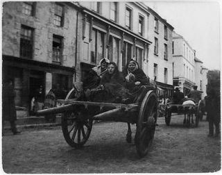 Killarney   3 Irish women going to a funeral in a horse drawn cart