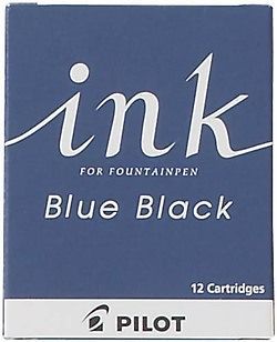 japanese pilot fountain pen cartridge blue black box 12p from