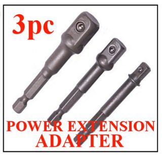 PC POWER EXTENSION HEX DRILL DRIVER BAR SOCKET WRENCH ADAPTER 1/4 3 