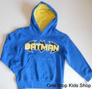 BATMAN Boys 8 10 12 14 16 18 20 Top HOODIE Sweatshirt Jacket Sweater 