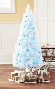 Newly listed 7 White Alaska Pre Lit Blue Lights Christmas Tree NEW
