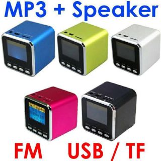 Mini Rechargeable Digital LCD Music  Player Speaker FM Radio USB 