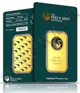 Newly listed PERTH MINT .9999 GOLD BAR : 1 Ounce .9999 24 kt Pure 