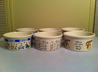 Dog Food & Water Dish Set designer ceramic bowl (3 to choose from!)