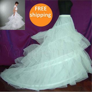   hoop Bridal Wedding Dress Petticoat Crinoline With Chapel Train