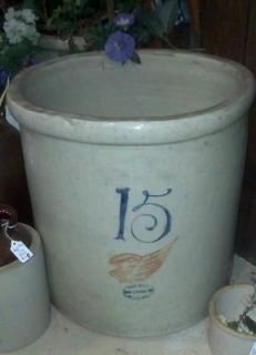 15 gal red wing pottery crock  427