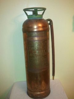 vintage red star 303 copper detroit fire extinguisher empty time