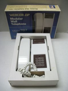 vintage webcor zip modular wall telephone model 787 time left
