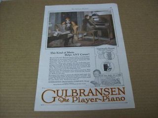 1923 Gulbransen Player Piano Advertisement   Vintage Ad