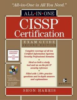 CISSP All in One Exam Guide by Shon Harris 2003, CD ROM Hardcover 
