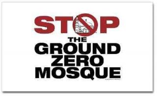 Anti Obama Muslim Islamic Bumper sticker Stop the Ground Zero Mosque 