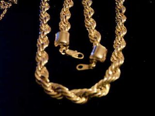   Plated 20inch rope chain hip hop necklace wide gang dookie thug pimp