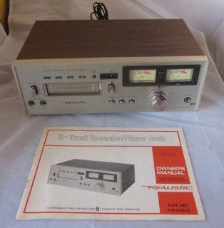 realistic tr 883 stereo 8 track record play deck time