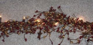 lighted burgundy old gold pip garland w rustytinstar s time