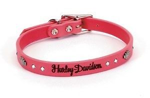 harley davidson engraved leather dog collar 1 x18 pnk time