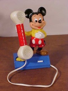 rare 1977 disney mickey mouse toy telephone phone bone returns