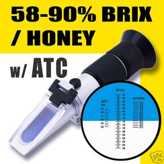 58 90% ATC Portable Honey Refractometer Beekeeping Tester Bees