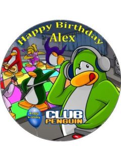 personalised club penguin icing cake top topper more