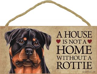 rottweiler wood dog sign wall plaque 5 x 10 time