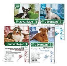 ADVANTAGE II 4 Applications for LARGE Dogs (21 55lbs) EPA APPROVED USA 