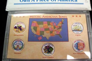 2000 Painted Statehood Quarter Set in plastic display holder