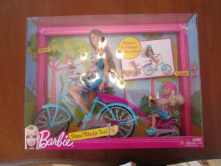Barbie Doll Skipper Chelsea Sisters Bike for Two Girls Toy New in Box 