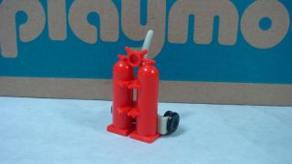 Playmobil 3247 rescue helicopter double red gas tank toy geobra 157