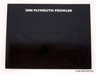 2000 plymouth prowler saver dealer sales brochure 