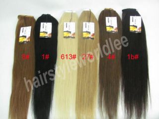16 24 high ponytail clip in human hair extension w drawstring 16colors