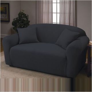 BLACK JERSEY SOFA STRETCH SLIPCOVER, COUCH COVER, FURNITURE SOFA FREE 