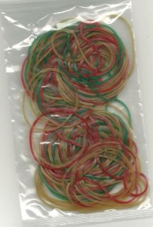 yellow red green brace ponytail holder tie rubber band time