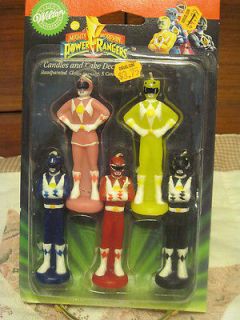 MIGHTY MORPHIN POWER RANGERS CANDLE AND CAKE DECORATION VINTAGE 1994 