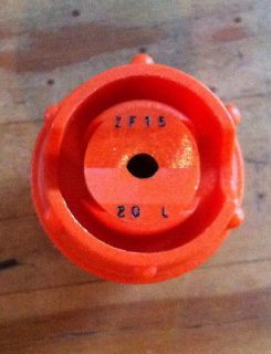 bex zf1520 zip tip flat v spray nozzle tip orange plastic  