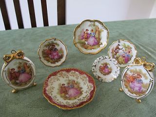 Lot of 7 LIMOGES MINIATURES Plates & Wall Plaques w/ Fragonard 