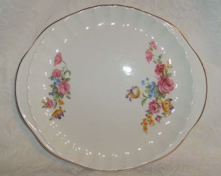   George Pink Floral Bolero Handled Cake Plate Serving Platter GEO11