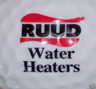 ruud water heaters logo golf ball balls time left