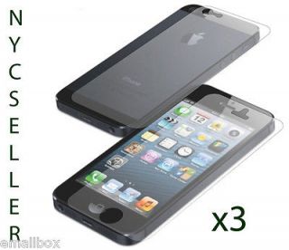 3x Full Body Front+Back Screen Protector For Apple iPhone 5 5th Gen 