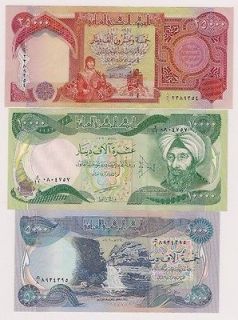 IRAQ New Currency Complete Set of 7 UNC Banknotes, 41.800 Iraqi Dinar