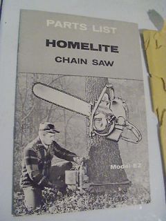 old homelite chain saw parts list  11