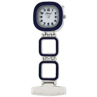   Collection Backlight Blue Square Nurses Fob Watch TOC54 Xmas Gift