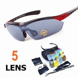  Riding Bicycle Bike UV 400 Sports Sun Glasses Eyewear Goggle 5 Lens