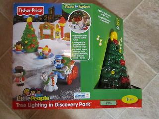   Little People Christmas Tree Lighting Park New Box pretzel ice pond