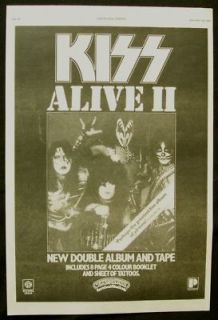 kiss 1977 poster ad alive ii casablanca from netherlands time