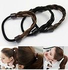   Ponytail Holder Plaits Stretch Elastic Rope Band Braid Hair Extensions