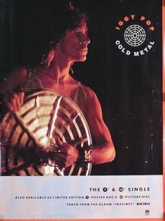 Punk Iggy Pop at The Whisky A Go Go L.A. Concert Poster Circa 1973