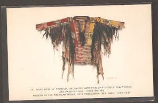 cc245PostcardDeerskin Shirt with Porcupine Quills,Sioux Indians