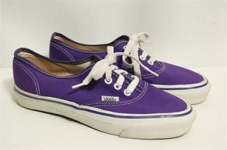 VANS Canvas Purple Skate 4 eye Authentic Deck Shoes Rare Vintage 70s 