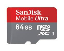 SanDisk Mobile Ultra 64 GB Class 10   microSDXC Card   SDSDQUA 064G 