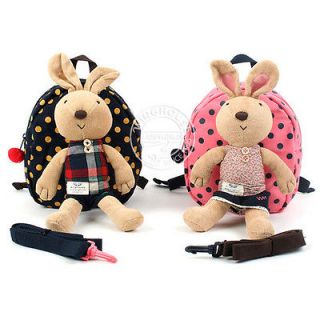 baby rabbit backpack bag with safety harness for kids