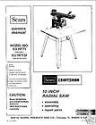  craftsman radial arm saw manual no 113 197751 buy